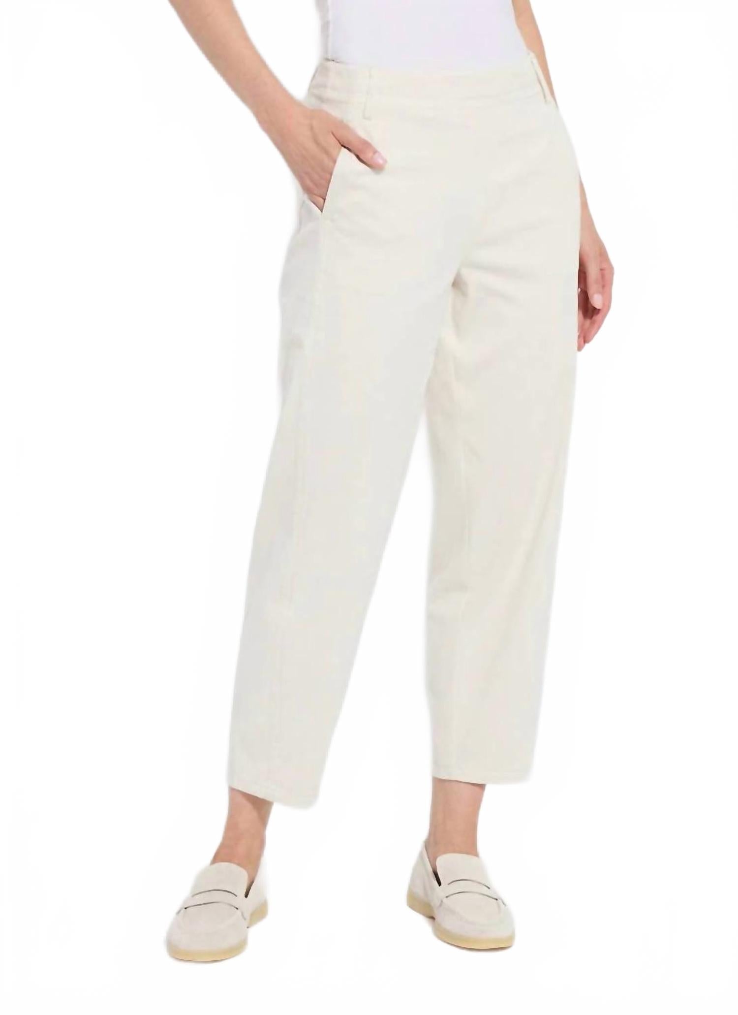 

Женские брюки Anelise Barrel овсяного цвета Lysse, Oat