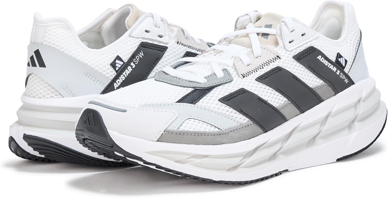 Мужские кроссовки Adidas Adistar 3, белый/черный/серый — фото 3