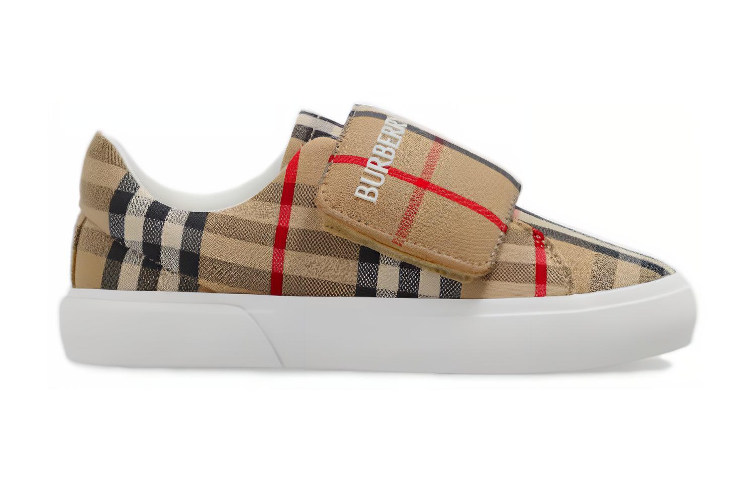 Низкие детские скейтерские туфли Burberry коричневые — фото 2