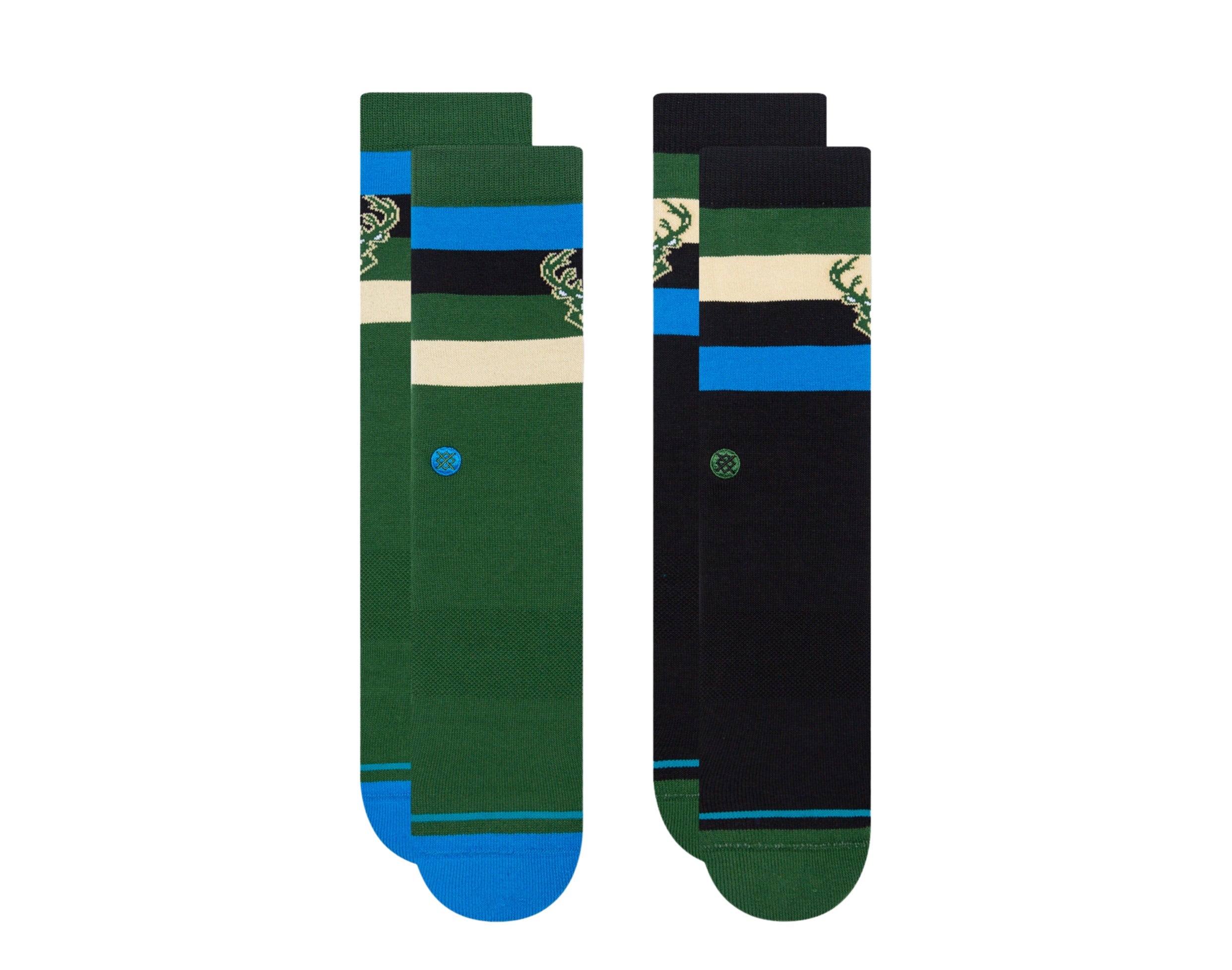 

Носки Stance x NBA Milwaukee Bucks ST, 2 пары, черно-серые, A555C22BCK-DNG