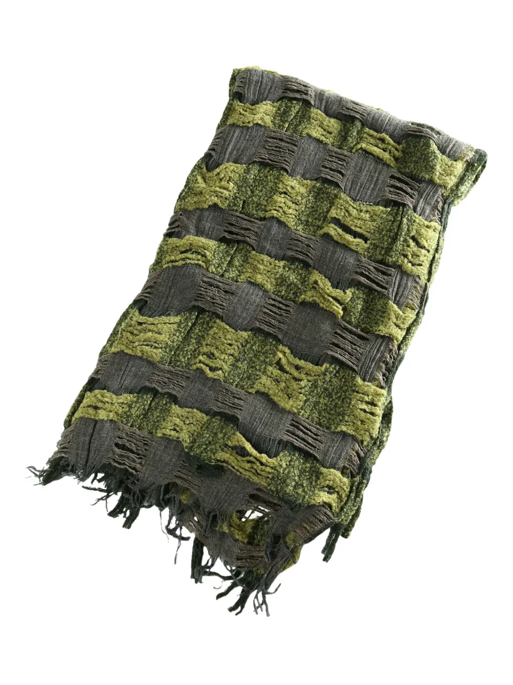 

Шарф-букле с клетчатым узором Y's, зеленый