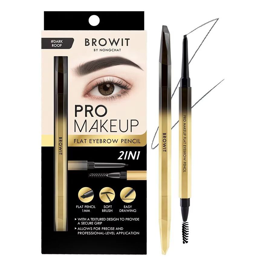 

Browit Карандаш для бровей Pro Makeup Flat 0,08г. Темная крыша, Dark Roof
