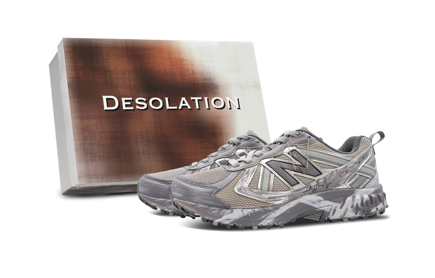 

Кроссовки NB 410 унисекс с низким верхом серебристо-серые New Balance