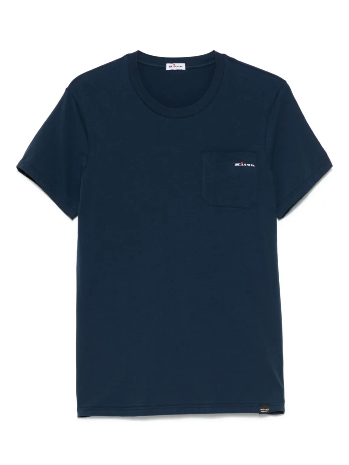 

Kiton футболка с вышитым логотипом, синий