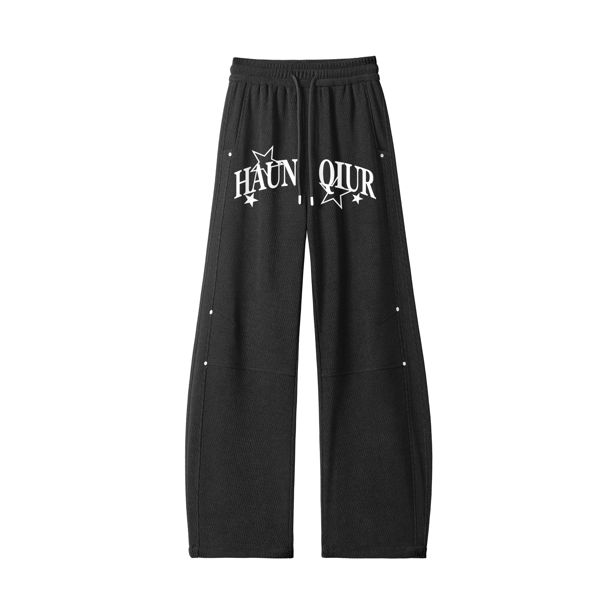 

Повседневные брюки Unisex утепленные с флисовой подкладкой прямого кроя HUANQIU, черный