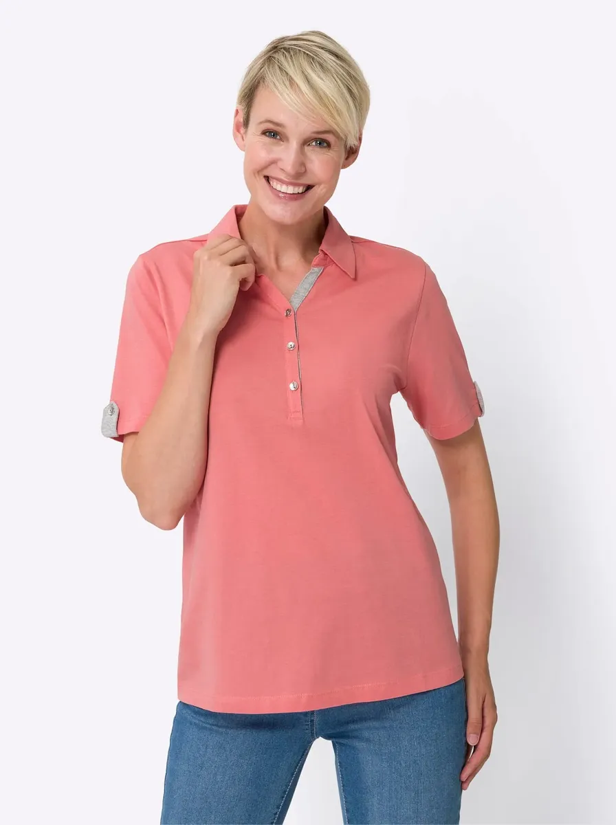 

Рубашка-поло Classic Basics "Poloshirt", цвет Flamingo
