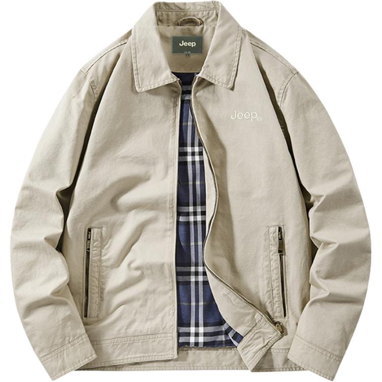 

Куртка Unisex Lapel Moderate Workwear Jeep, экрю