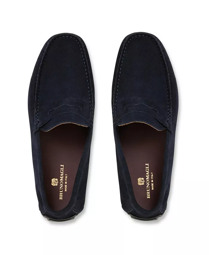 Мужские мокасины для вождения Xane Slip On Bruno Magli, синий — фото 4