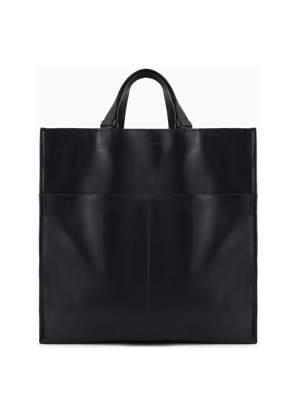 

Кожаная сумка-тоут GIORGIO ARMANI, черный