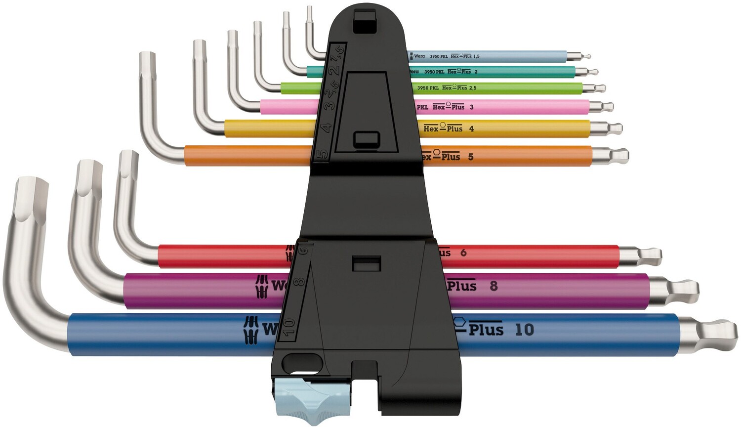 

Набор метрических шестигранных ключей Wera 3950/9 Hex-Plus L-Key