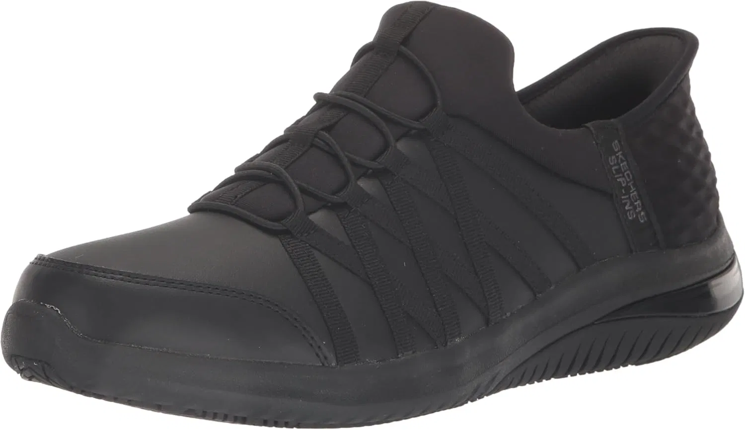Рабочие ботинки Skechers Dantey Parral Bungee SR Professional для мужчин, модель Hands Free, Black