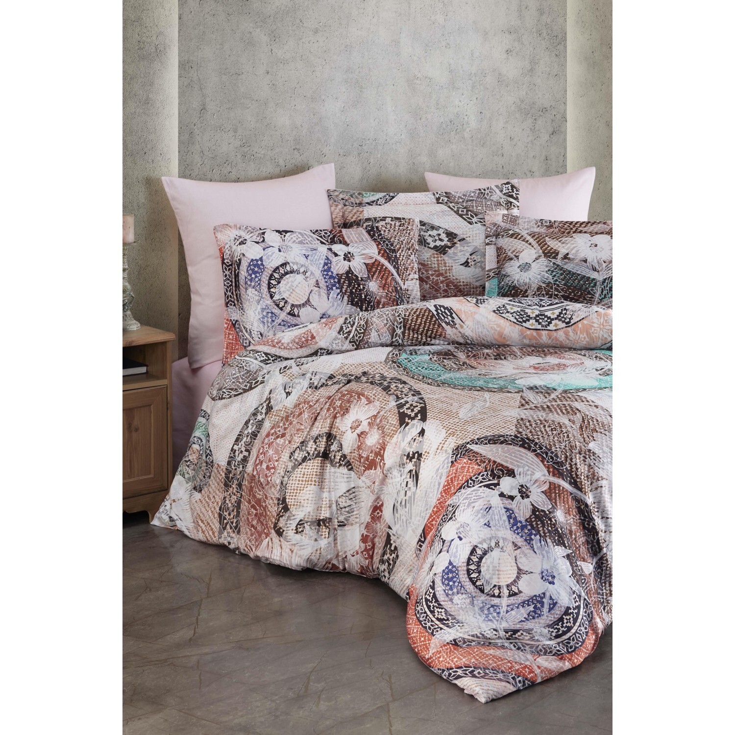 

Varol Laura Home Семейный Комплект постельного белья из бамбукового атласа - Fiosole