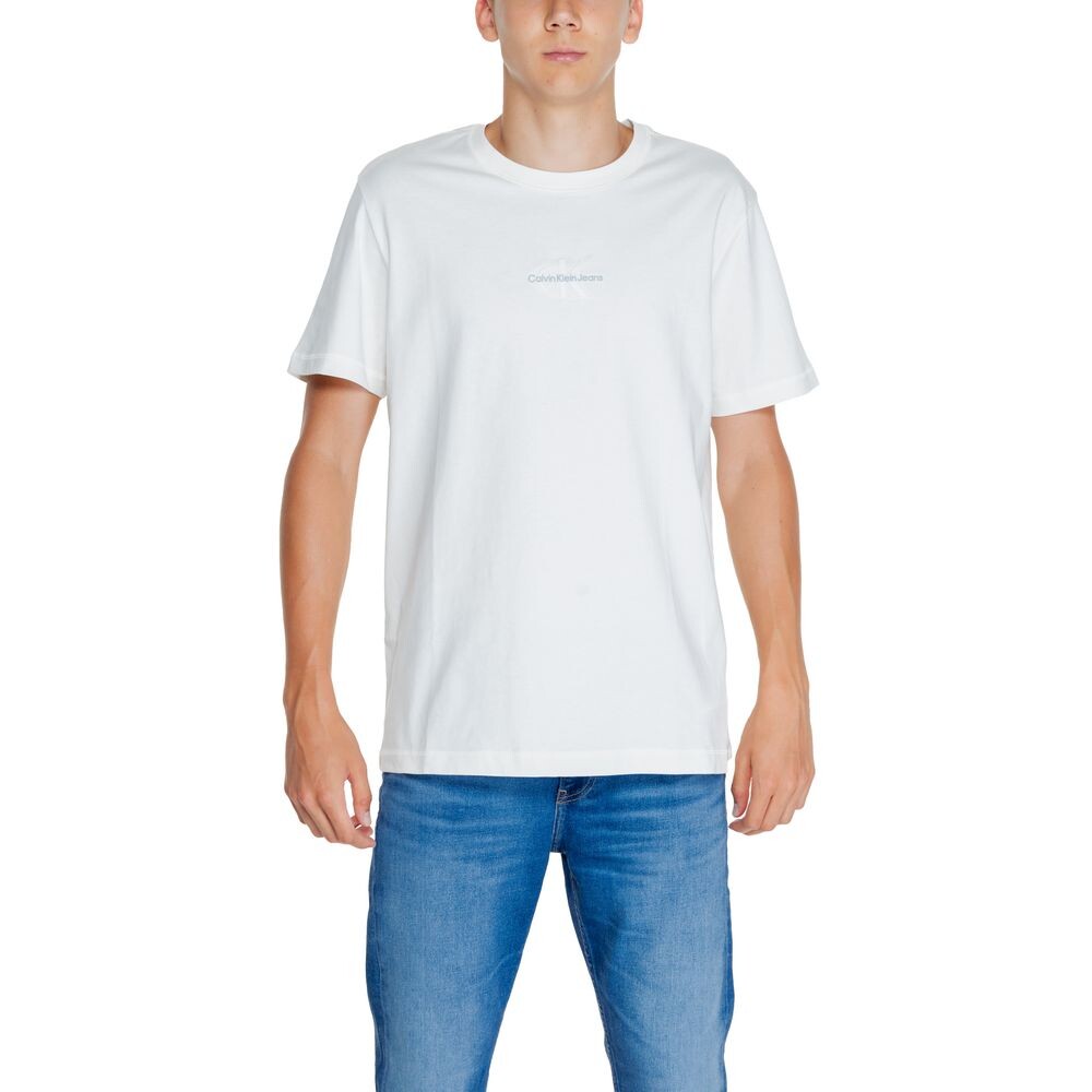 

Футболка Rigenerato из кремового хлопка Calvin Klein Jeans