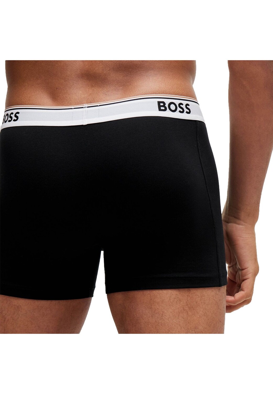Мужские боксеры, 6 шт - Boxer Briefs 6P Power, хлопок стрейч, логотип BOSS, черно-белый — фото 4