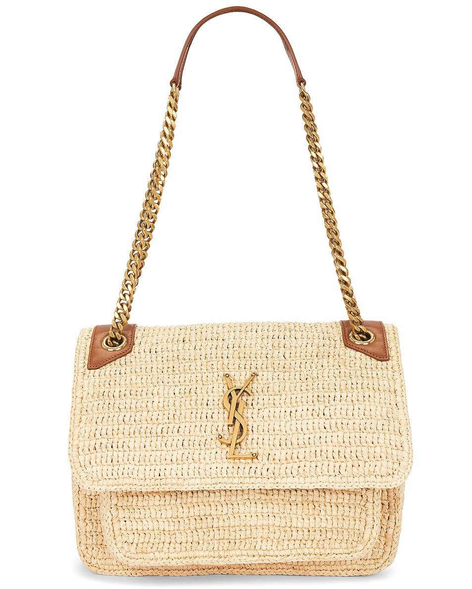 

Средняя сумка Niki Chain Saint Laurent, Pale Brown & Brick
