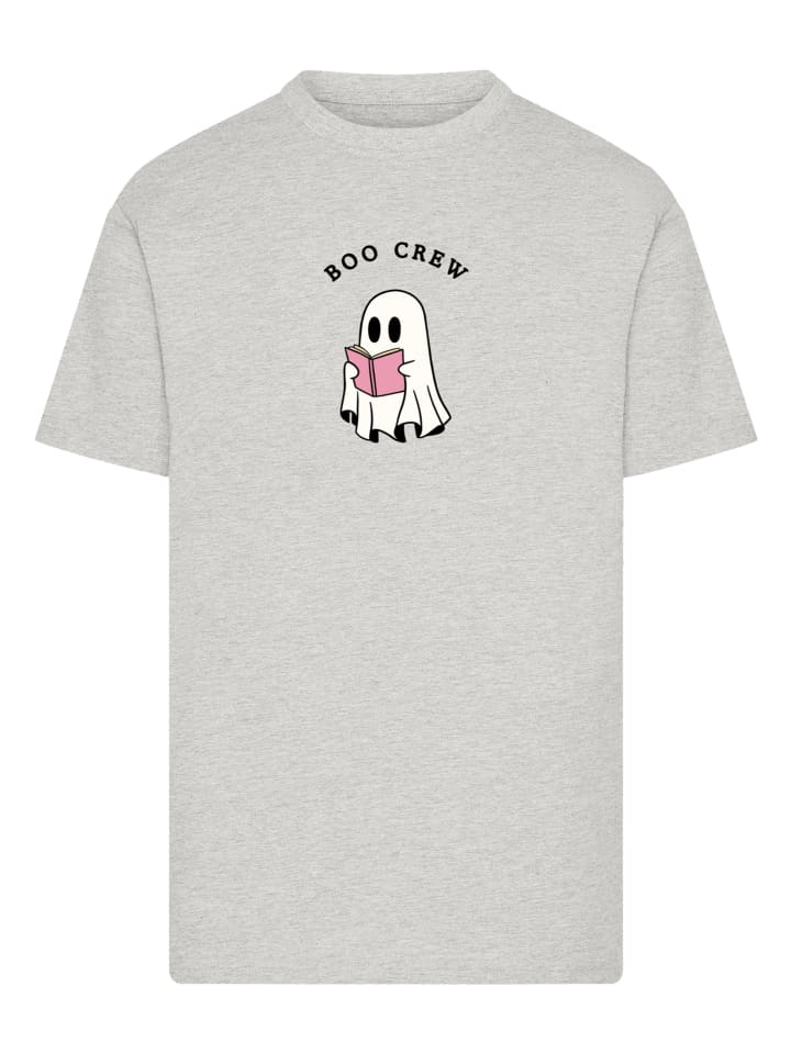 

Футболка Boo Crew Reading Ghost Halloween серого цвета в крапинку F4NT4STIC, Серый, Футболка Boo Crew Reading Ghost Halloween серого цвета в крапинку F4NT4STIC