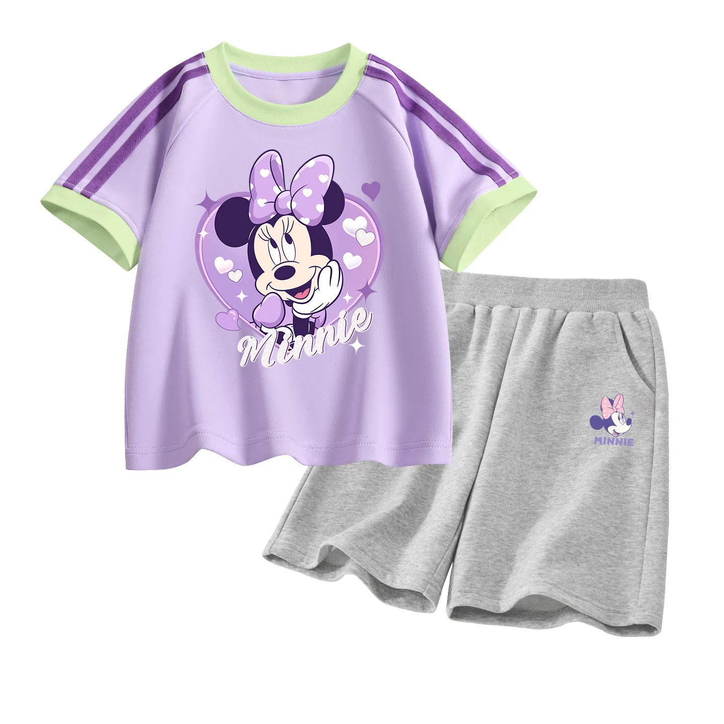 Детский спортивный костюм Casual Sportswear 2 Piece Set Disney, Di Peach Heart Nining Sky Purple+Di Nining K Gray
