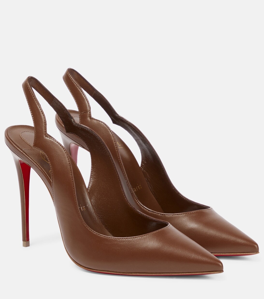 Кожаные туфли Nudes Hot Chick Christian Louboutin, коричневый