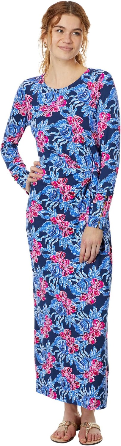 

Платье Lilly Pulitzer Bryson Long Sleeve Maxi Dress, цвет Low Tide Navy Its Ofishell