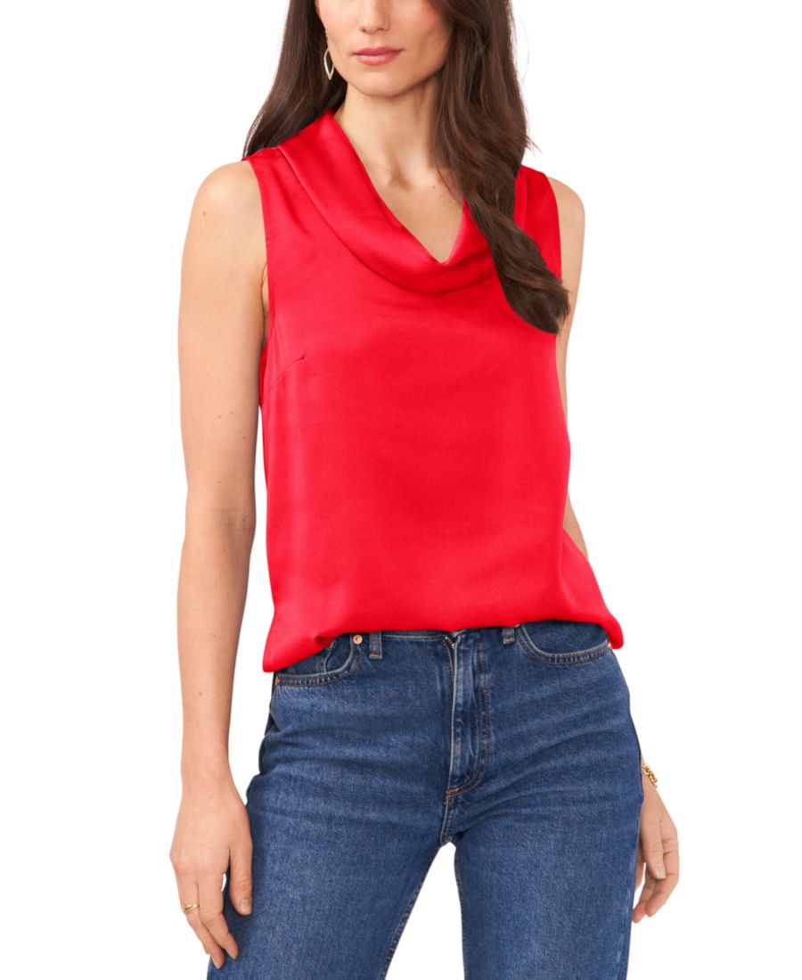 

Женская блузка без рукавов с воротником-хомутом Vince Camuto, Bright Red