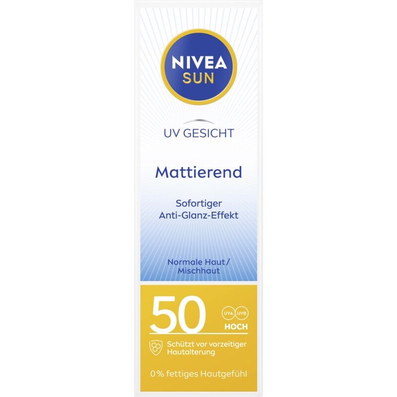 

УФ-матирующая защита от солнца для лица SPF 50 NIVEA, 50 ml