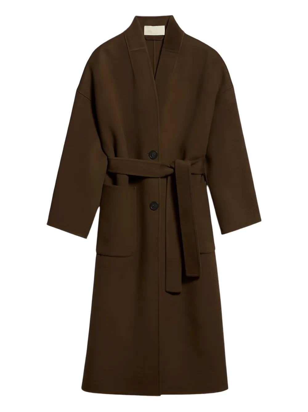

Пальто с поясом и накладными карманами Vanessa Bruno, коричневый