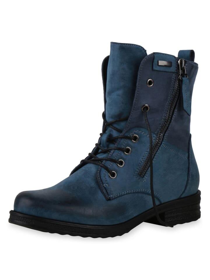 Ботильоны VAN HILL Schnürstiefeletten Nova, синий