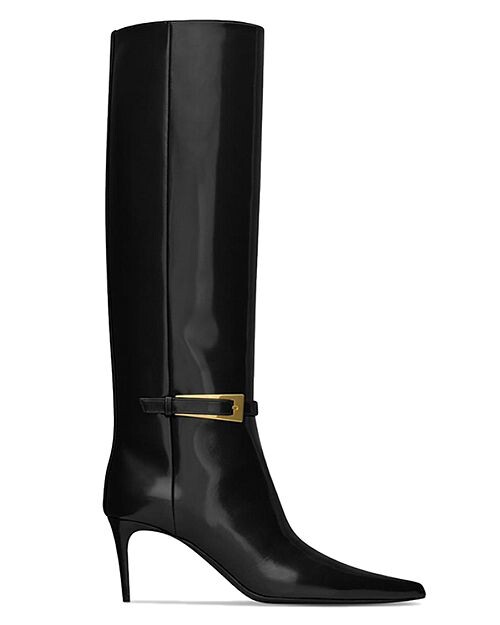

Ботинки Lee из глянцевой кожи Saint Laurent, цвет Black