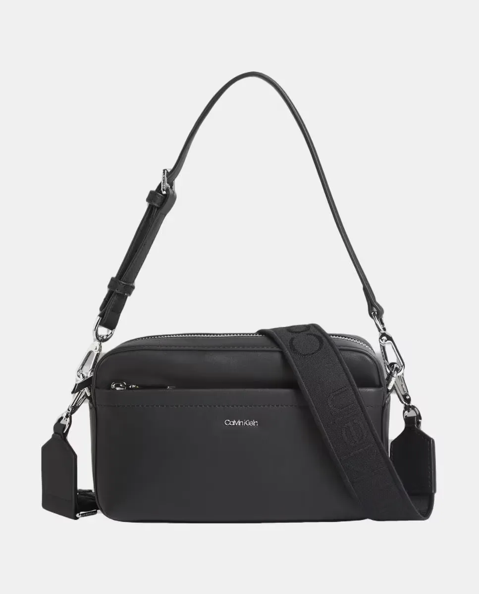 

Сумка через плечо с двойной ручкой Calvin Klein, черный