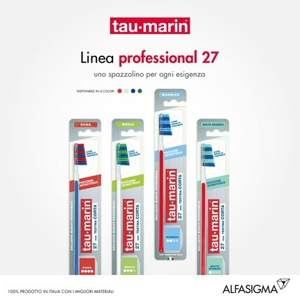 Tau Marin Зубная щетка Tau-Marin Professional 27 с мягкой щетиной и антибактериальным эффектом — фото 3