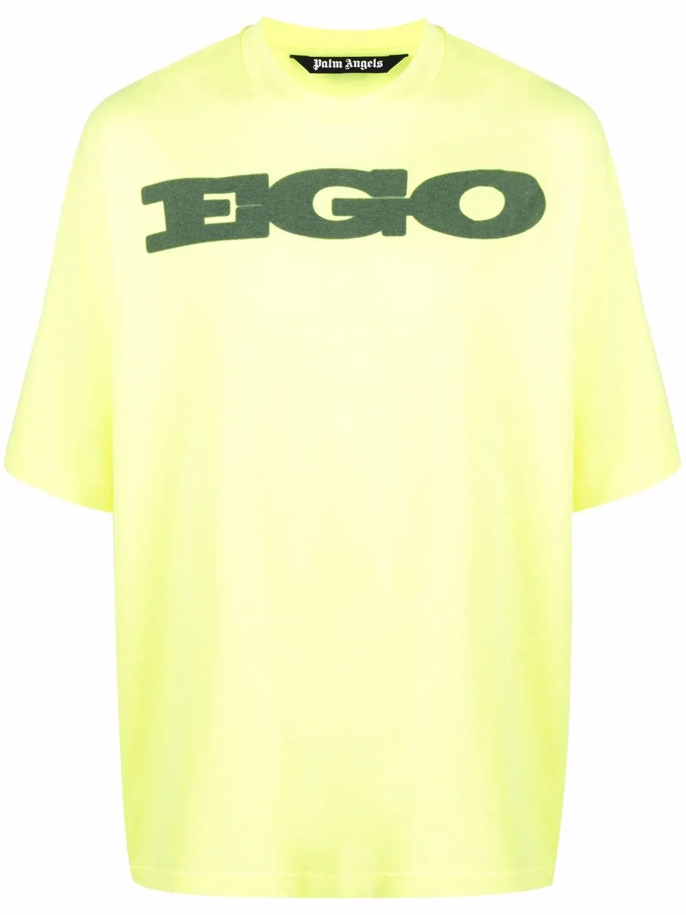 

Футболка с приспущенными плечами и принтом Ego PALM ANGELS, желтый