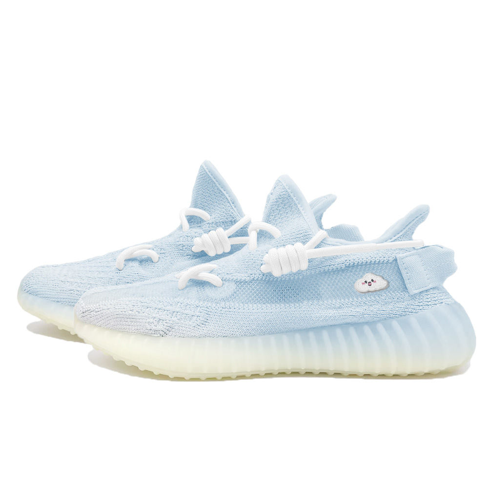 Adidas Originals Юнисекс кеды Yeezy Boost 350 V2 Low Top Casual небесно-голубого цвета, цвет Sky Blue — фото 4