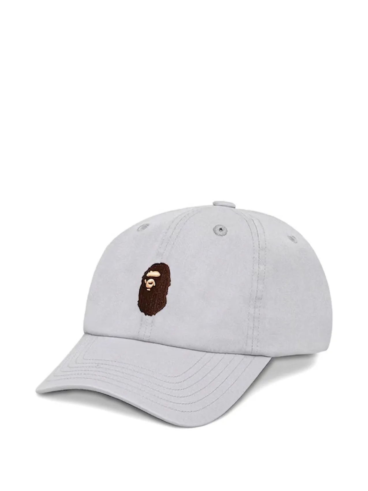 

Бейсболка с вышитым лицом BATHING APE A Bathing Ape, серый