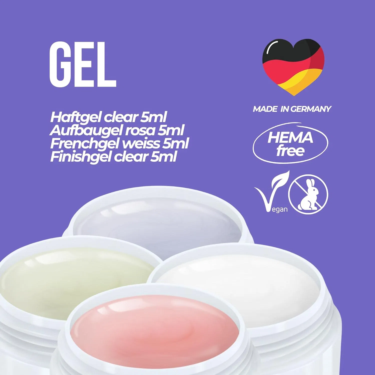 Стартовый набор ND24 NailDesign Premium для гель-лака с LED-лампой Nd24 Naildesign, Starter Set Premium + Makeup Gels — фото 3