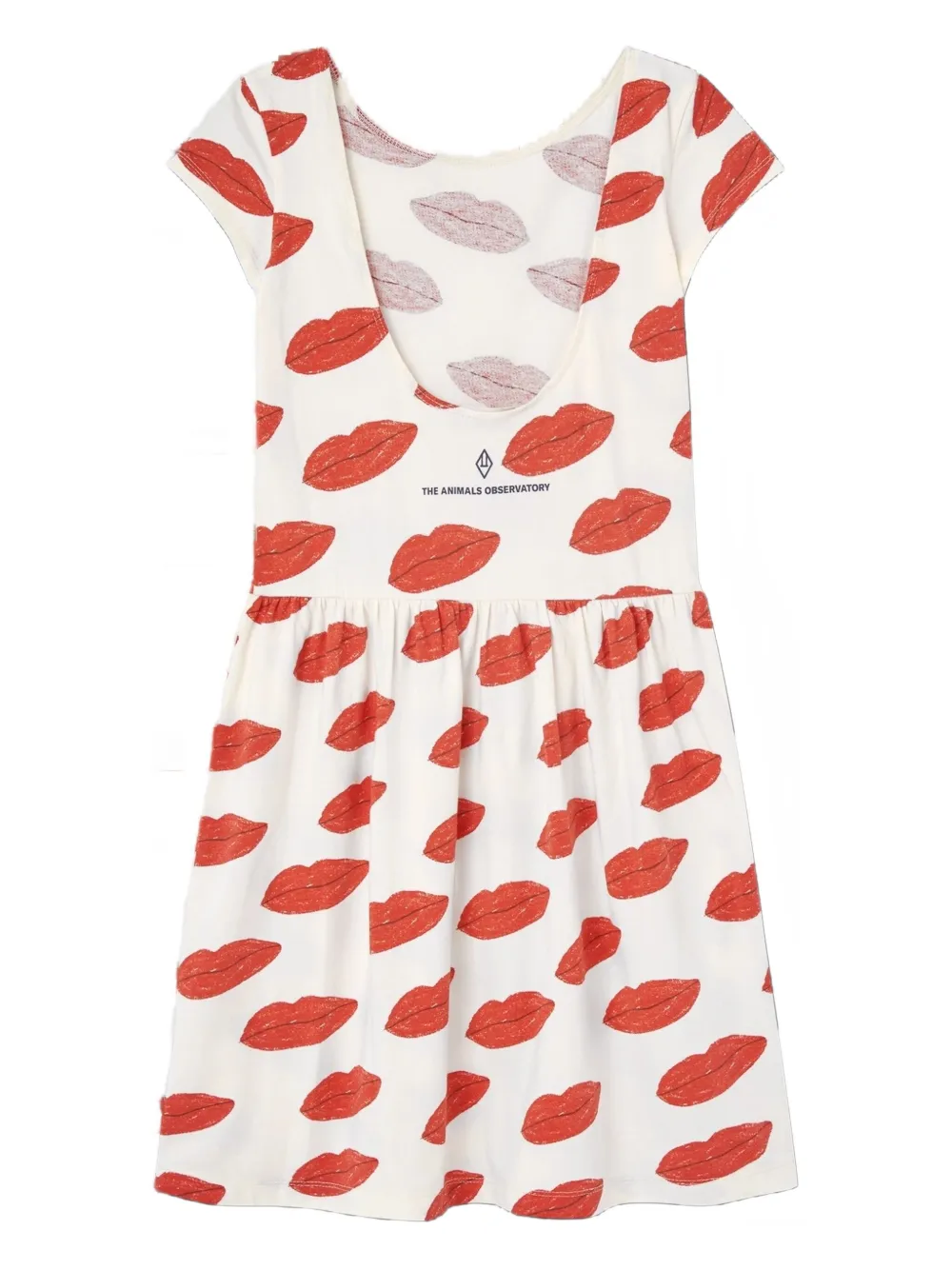 

Платье с принтом фламинго The Animals Observatory, белый