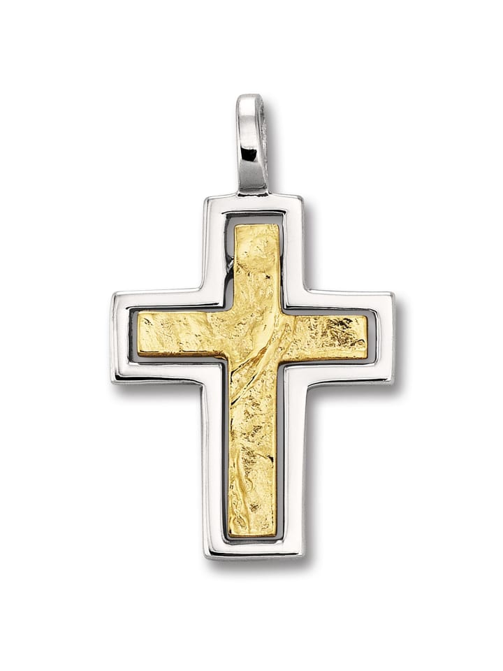 

ONE ELEMENT Кулон в виде креста из серебра 925 пробы