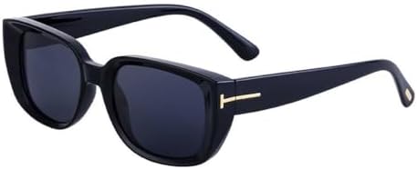 

Винтажные квадратные солнцезащитные очки для женщин, классические солнцезащитные очки «кошачий глаз», модные женские прямоугольные очки, мужские солнцезащитные очки MTZJH, C1glossblack