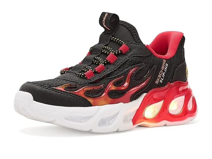 Кроссовки с подсветкой Thermo-Flash 2.0 SKECHERS KIDS, Black/Red — фото 2
