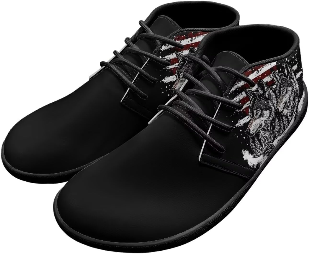 

Мужские походные ботинки Barefoot, водонепроницаемые, с широкой носочной частью Fonplted, American Flag Wolf