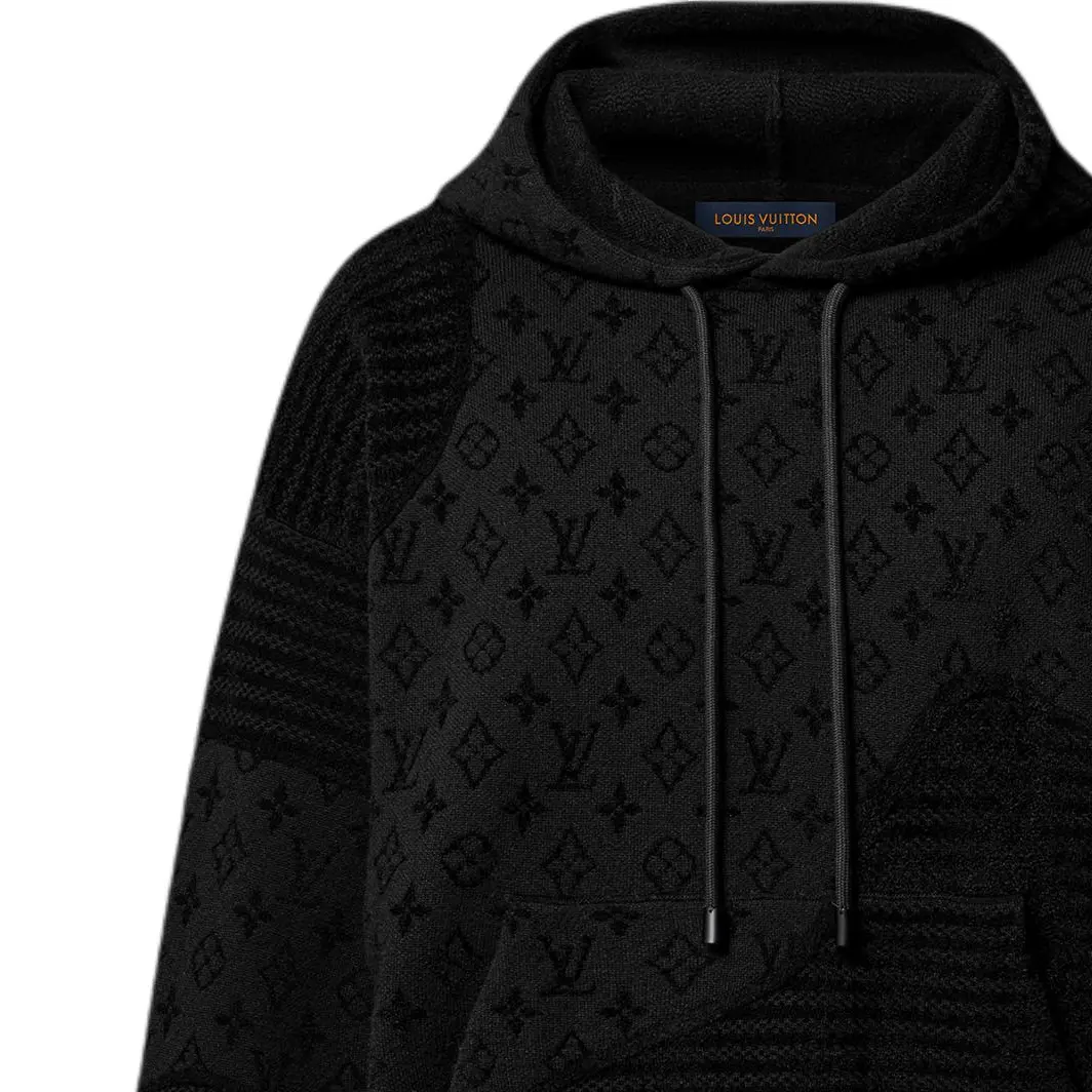 Графический жаккардовый худи LOUIS VUITTON, черный — фото 4