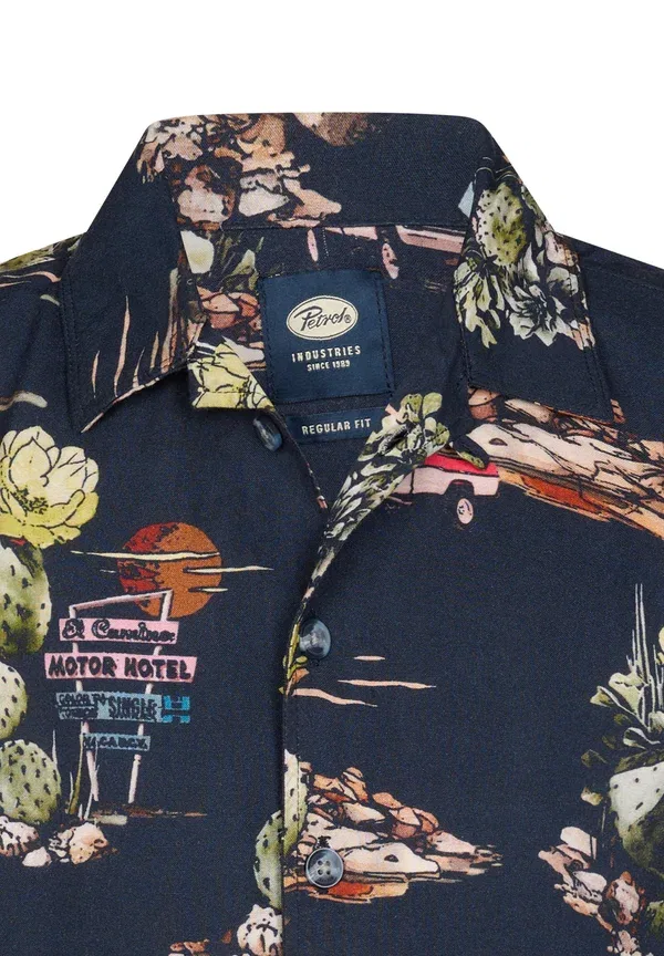 Рубашка Botanical Shirt Motel Shirt Petrol Industries, темно-синий — фото 3