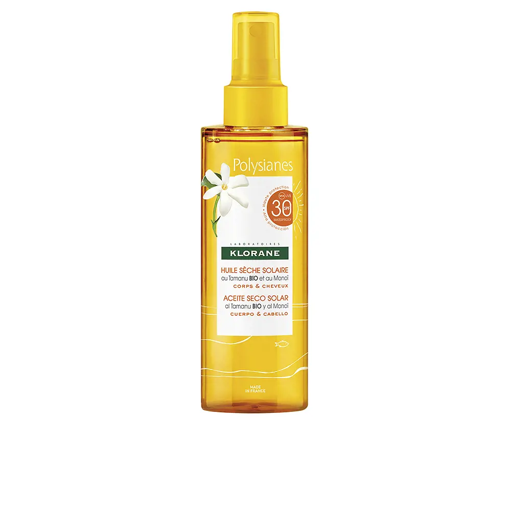 

Солнцезащитный крем Monoï y tamanu bio aceite seco solar spf30 Klorane, 200 мл.