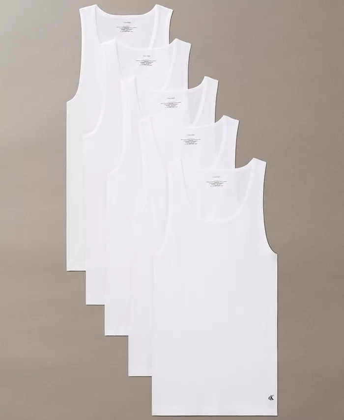 

Мужские майки Cotton Classics, 5 штук Calvin Klein, белый
