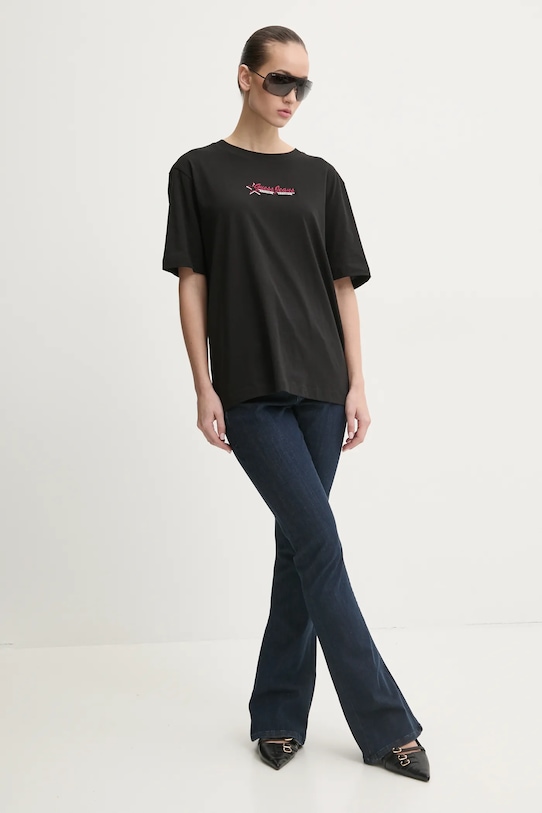 

Хлопковая футболка Guess Jeans, черный