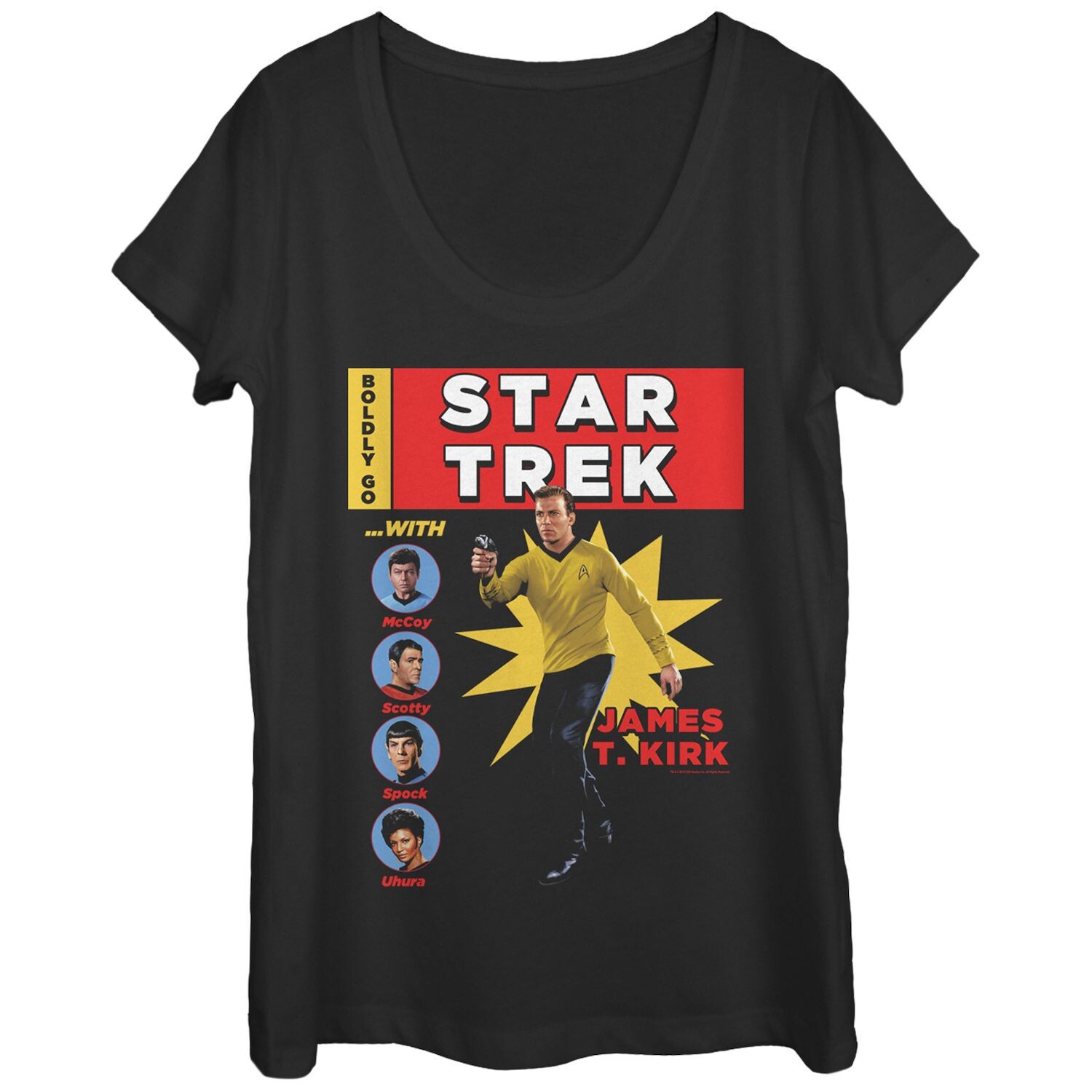 

Футболка с круглым вырезом для юниоров Star Trek Captain Kirk Fight Mode Licensed Character
