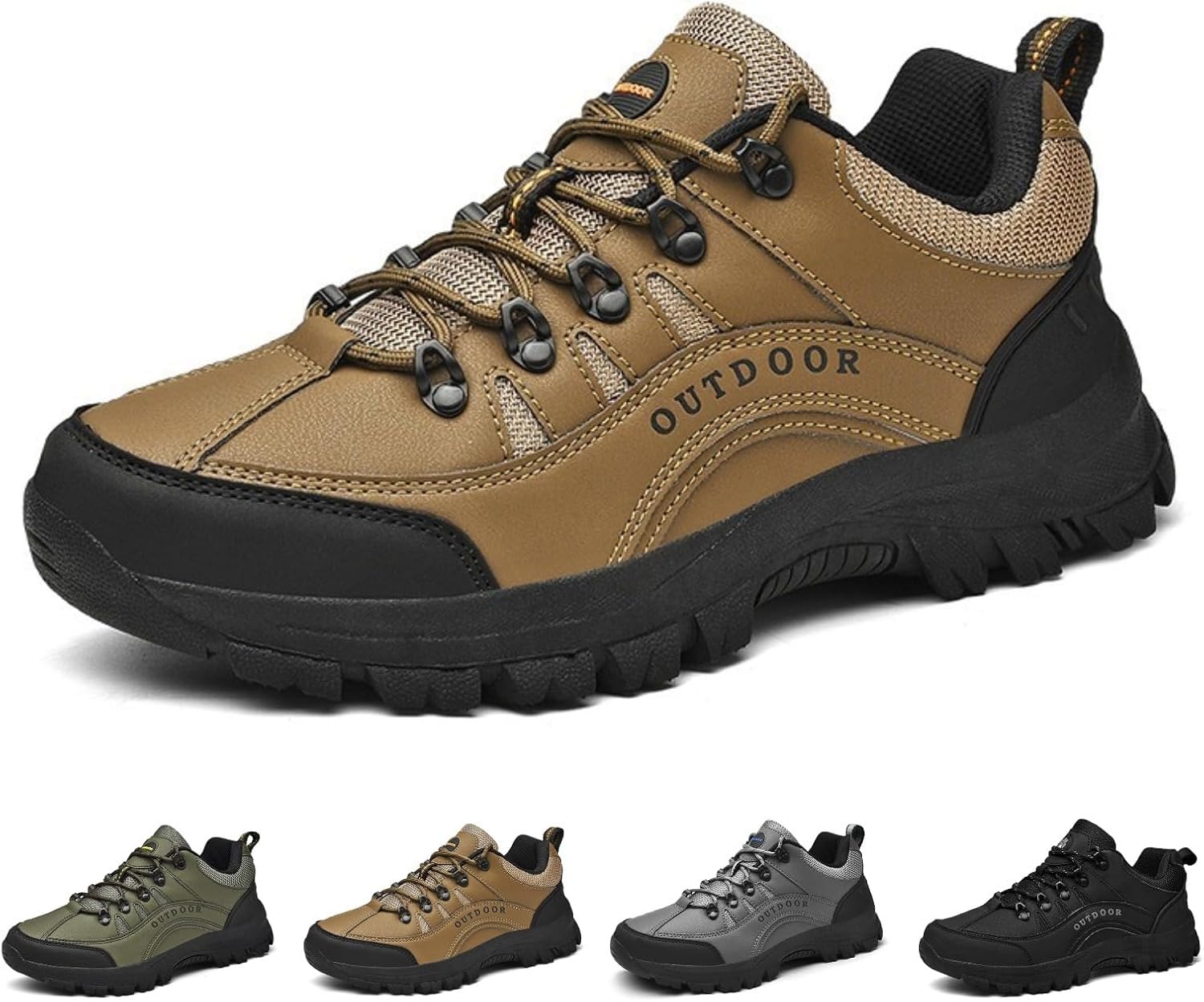 

Мужские беговые кроссовки - легкие спортивные сникерсы с амортизирующей поддержкой для кросс-кантри и противоскользящие для активного отдыха на улице Huayorong, желтый