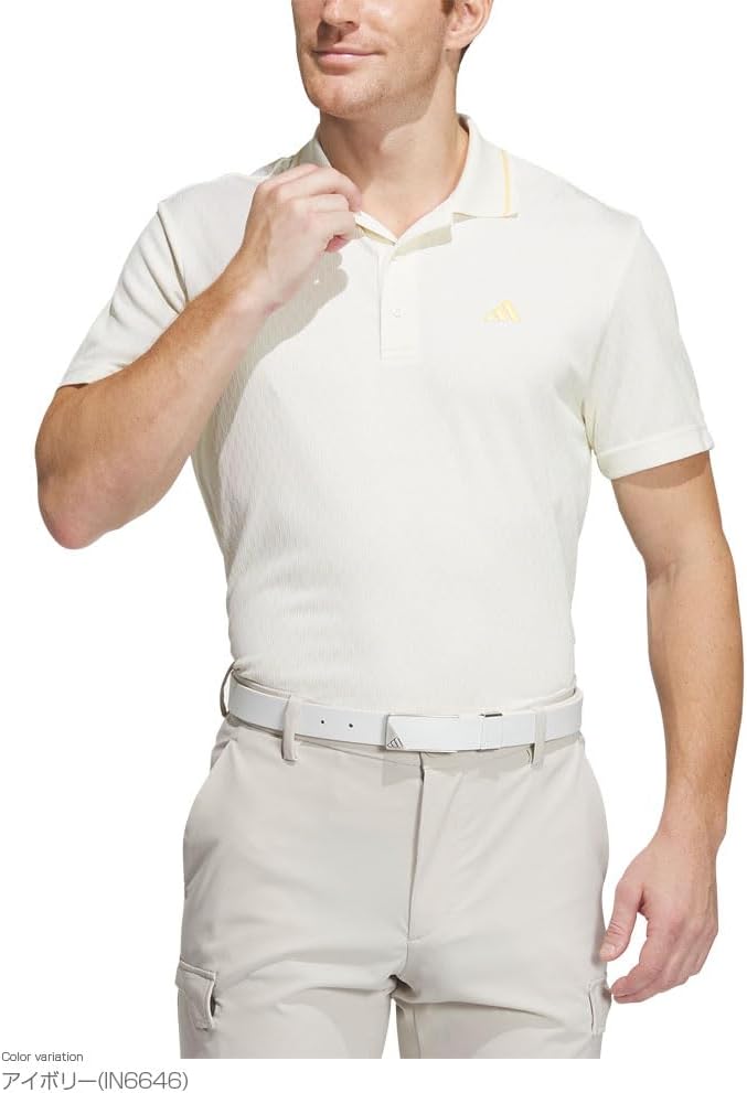 Поло Adidas Golf ULT365 с сетчатой спинкой и графическим рисунком, слоновая кость — фото 2