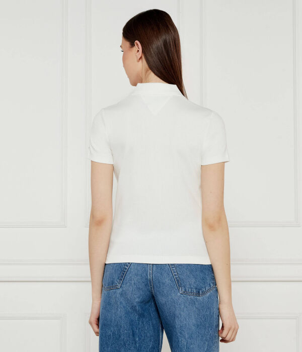 Рубашка поло Slim fit Tommy Hilfiger, экрю — фото 3