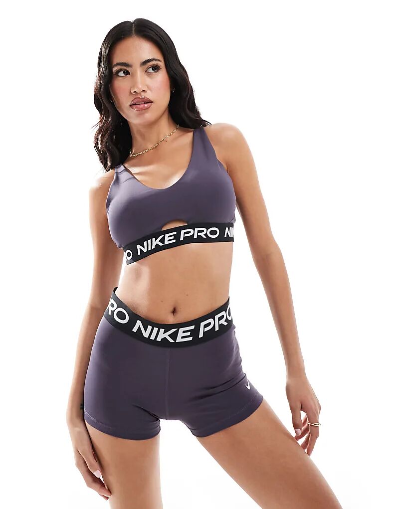 

Леггинсы-шорты Nike Pro Training 365 3 дюйма фиолетового цвета Nike Training