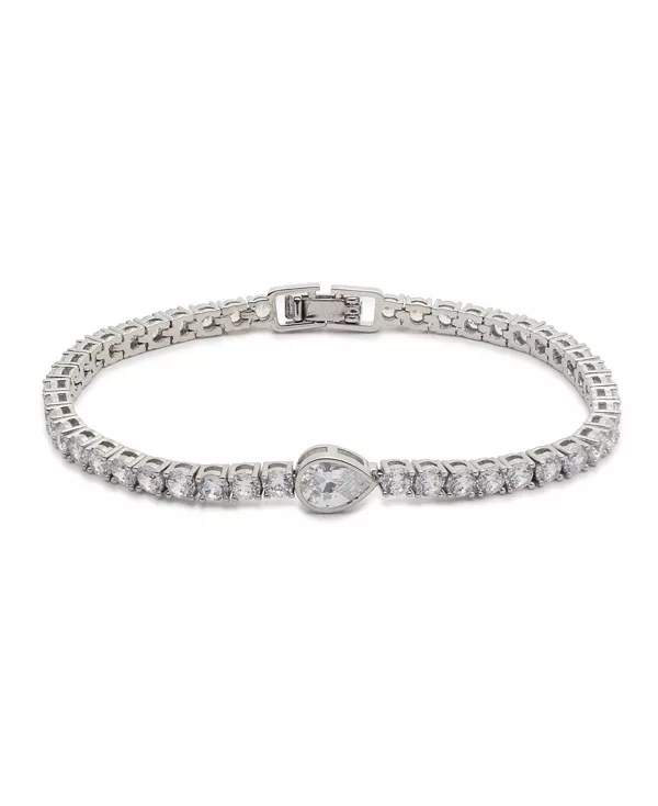 

Гибкий браслет с раскладывающимся кристаллом кубического циркония Givenchy, silver